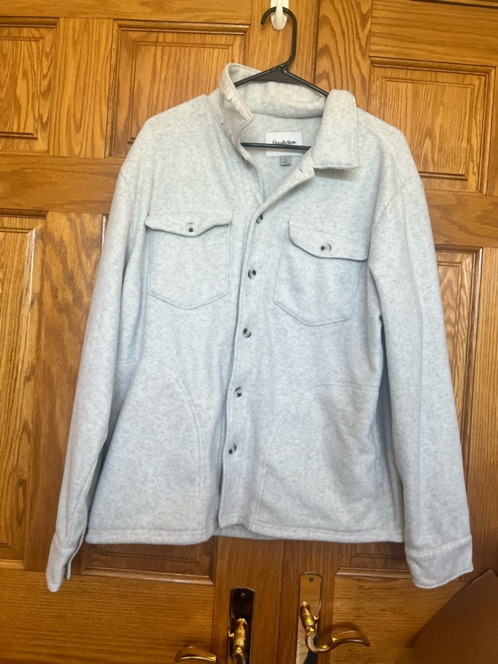 Goodfellow & Co. - Light Gray - Unisex Button-Front Jacket Shacket